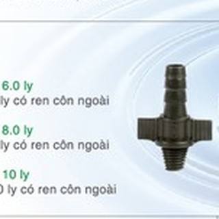 Combo 10 Nối 6 ly có ren côn ngoài