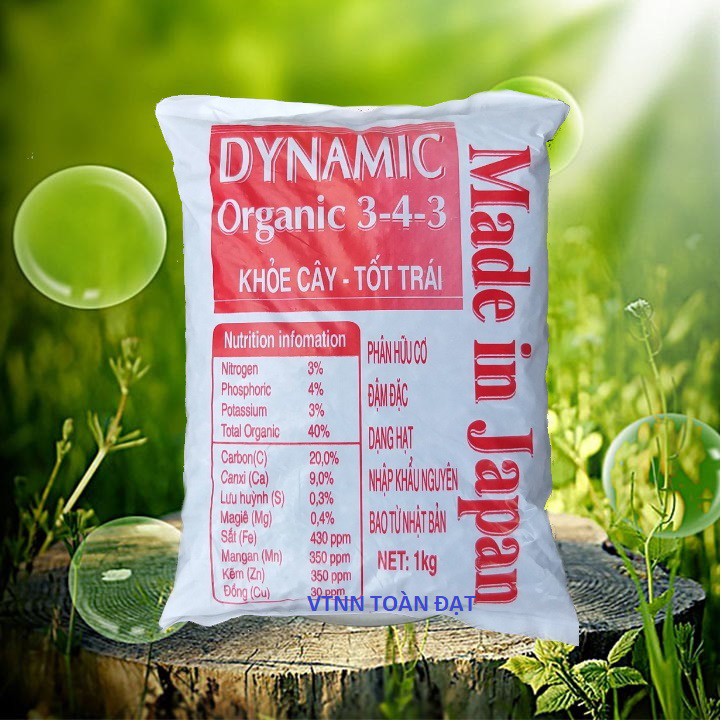 Phân Hữu Cơ DYNAMIC Nhật (1kg), Phân hữu cơ Gà Đậm Đặc, khỏe cây tốt trái