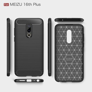 Ốp điện thoại cao su mềm màu trơn bảo vệ toàn diện chống va đập cho Meizu 16th Plus