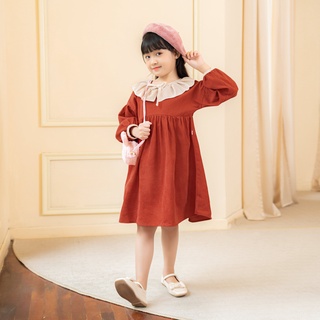 [25.6 GIẢM 40K ĐƠN 299K] Váy cho bé gái ILABY thiết kế cổ tròn dáng babydoll [10IG05611021]
