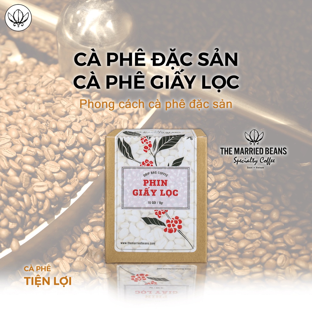 Cà phê phin giấy lọc (The Married Beans) - 8g x 10 gói