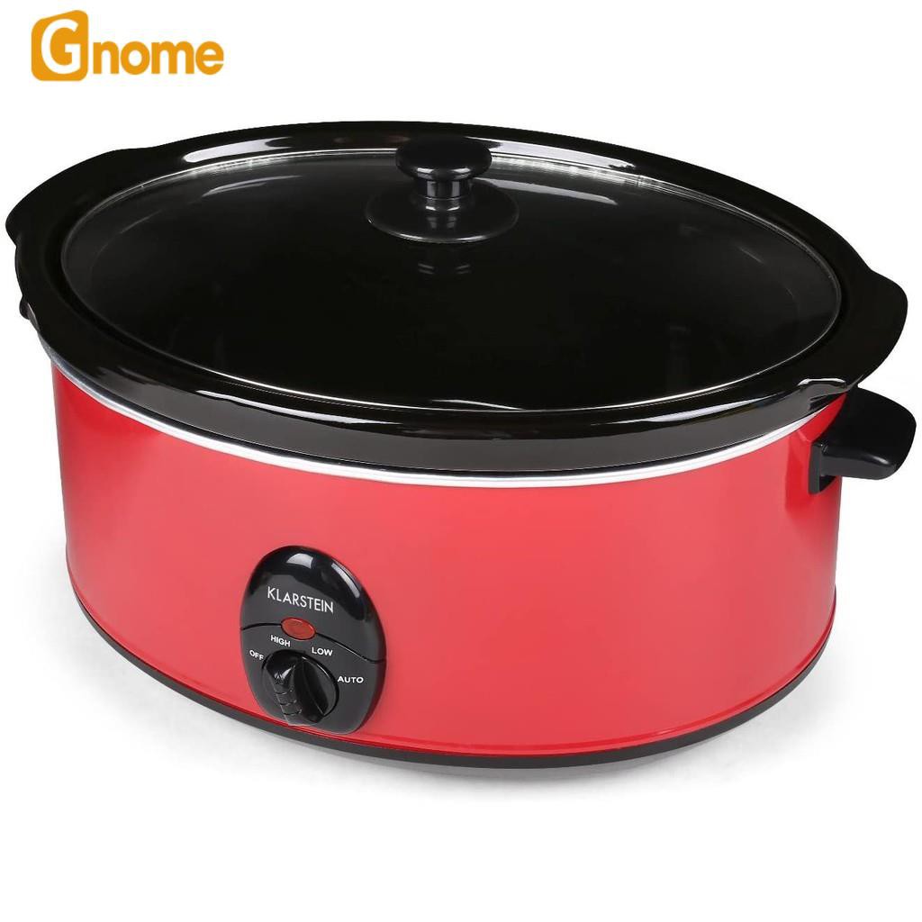 (Hàng Đức) Nồi nấu chậm, hầm chậm slow cooker 6,5l Klarstein Bristol 65, 300W, bảng điều khiển cơ, 3 nấc hầm, có 2 màu đ