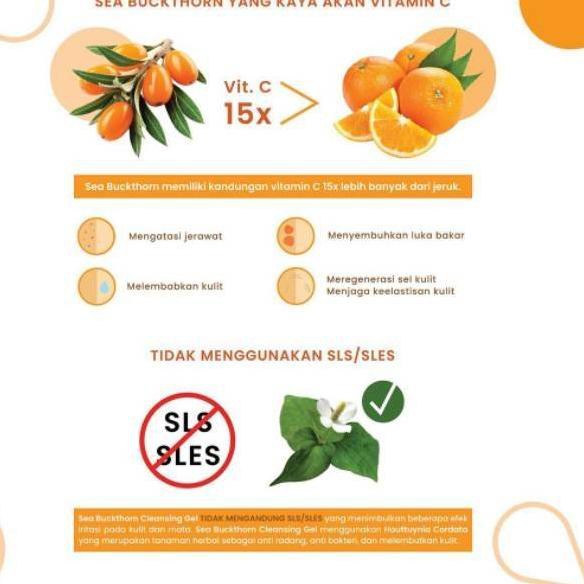 (Hàng Mới Về) Gel Tẩy Trang Kleveru Sea Buckthorn Làm Trắng Da Trị Mụn / Chống Oxy Hóa