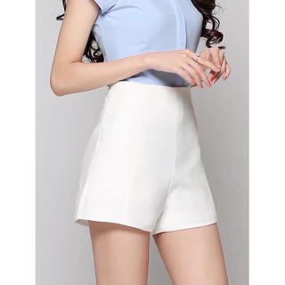 Quần Short Đùi Vải Cạp Cao Cho Nữ