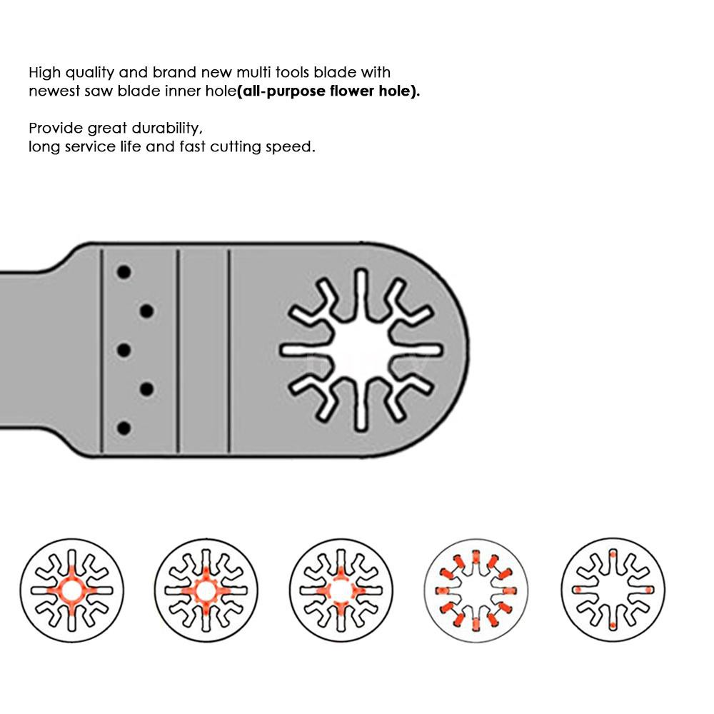 Bộ 6 lưỡi máy cắt rung tháo nhanh đa chức năng cho máy Fein Multimaster Makita Bosch Craftsman Porter Rockwel