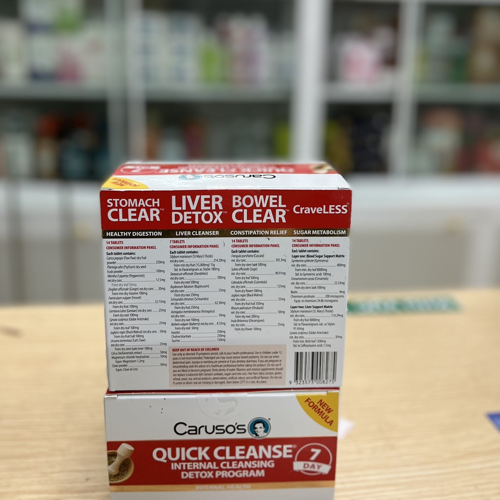 Liệu trình thải độc nội tạng 7 ngày của Úc, Caruso's Quick Cleanse Internal Cleansing Detox 7-day