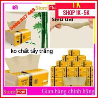 GIẤY ĂN GẤU TRÚC SIPIAO ❤️ Deal 1k ❤️ Giấy ăn Chất Liệu Từ Sợ Tre Gấu Trúc - Không Tẩy Trắng - Siêu Dai