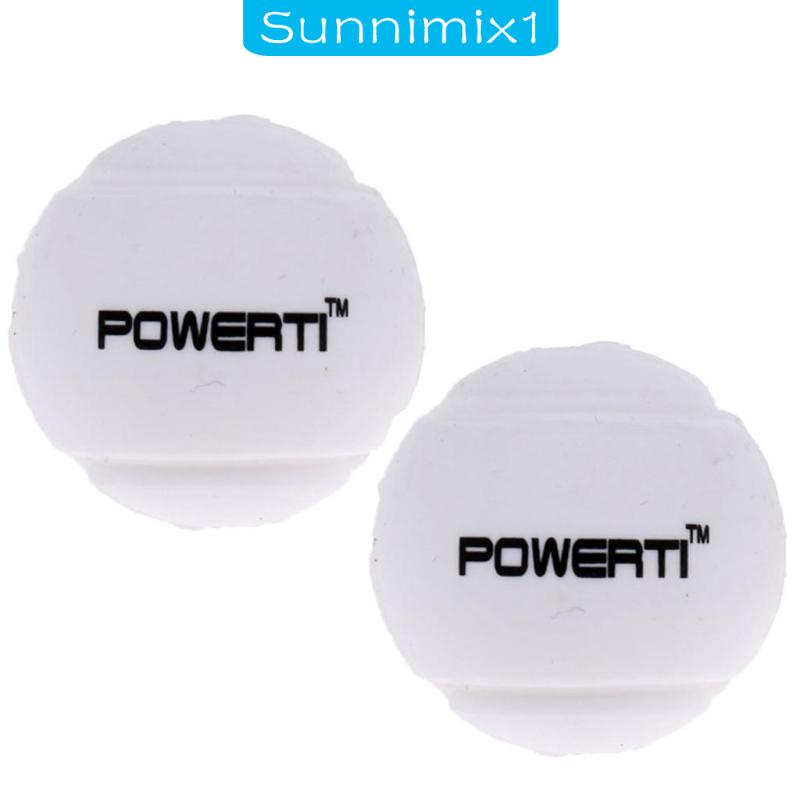 Set 2 Phụ Kiện Giảm Xóc Cho Vợt Tennis Hình Quả Bóng Màu Vàng