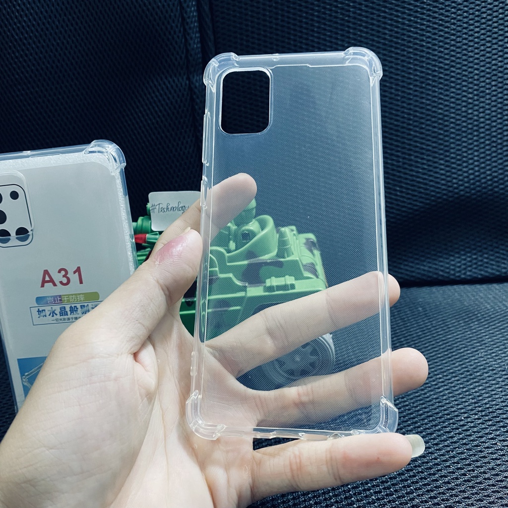 Ốp lưng chống sốc Samsung A31 dẻo trong suốt cao cấp bo 4 góc chống va đập
