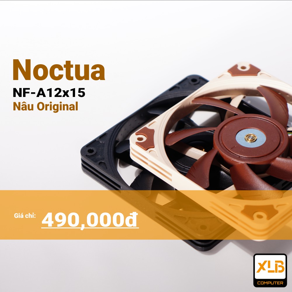 Quạt tản nhiệt Noctua NF-A12x15 PWN Bản thường, Chromax(màu đen) chuyên dùng cho mini case, case nhỏ