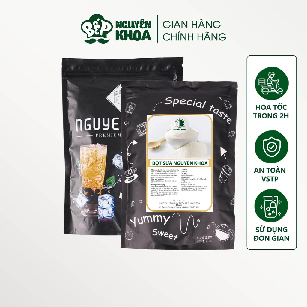 Bột sữa nguyên khoa dùng pha trà sữa bịch 1kg- BẾP NGUYÊN KHOA