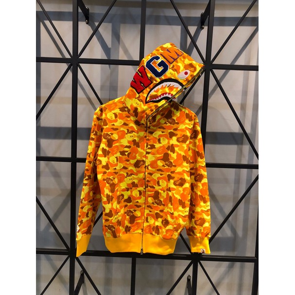 Bape Áo hoodie In Hình Cá Mập Họa Tiết Rằn Ri Thời Trang Unisex 2021