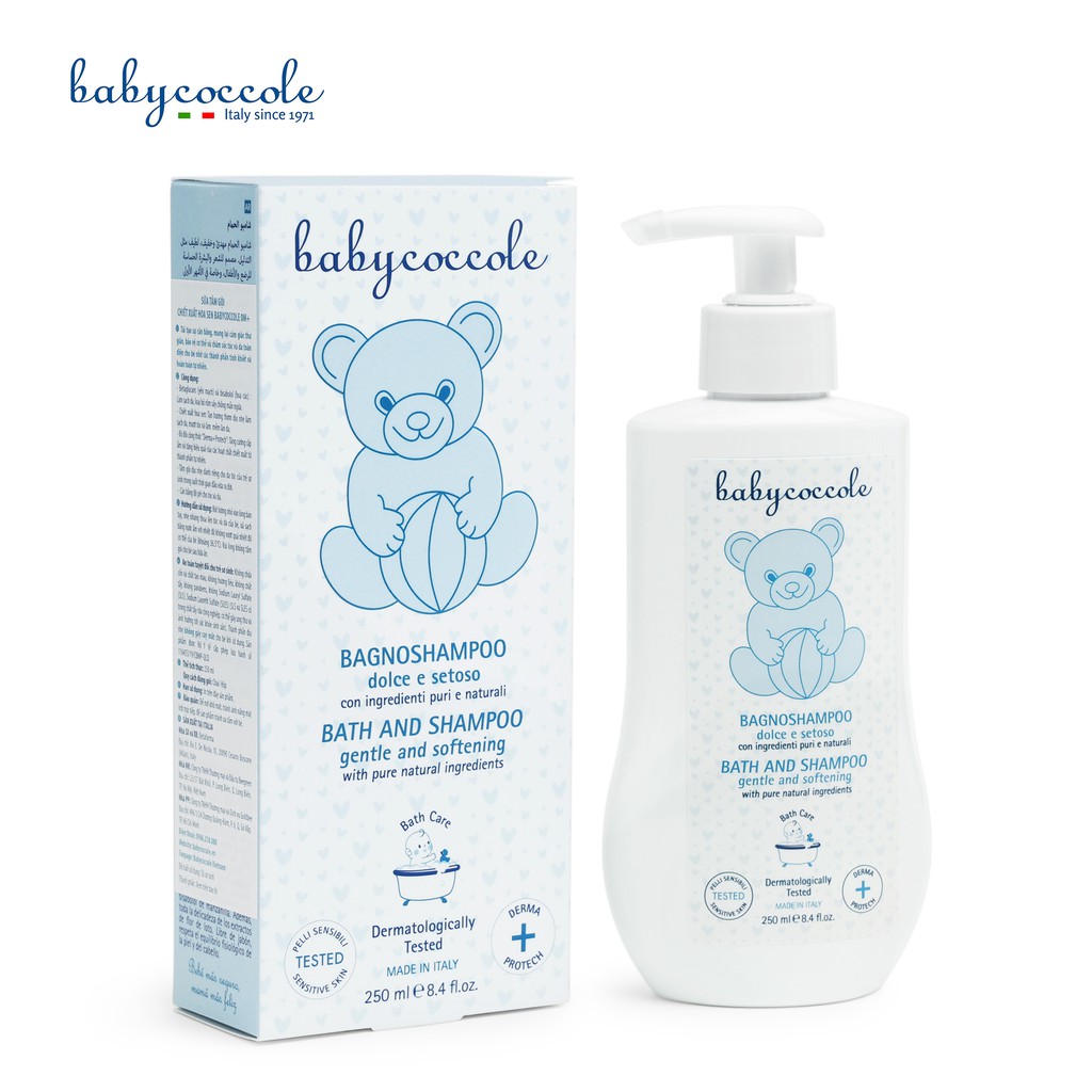 Combo Sữa Tắm Gội 250ml + Kem Đánh Răng Hương Chuối 75ml + Xịt xua Muỗi cho Bé Babycoccole 0M+