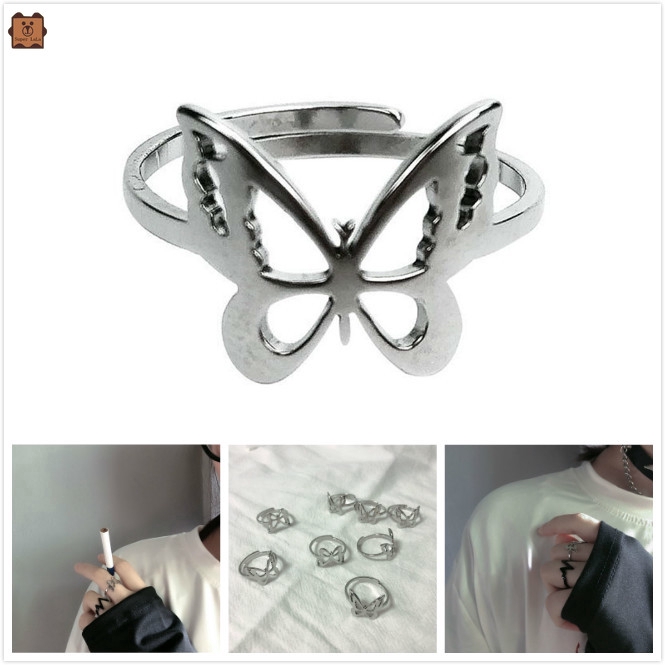 Nhẫn Hình Bướm Rỗng Cá Tính Cho Nữ