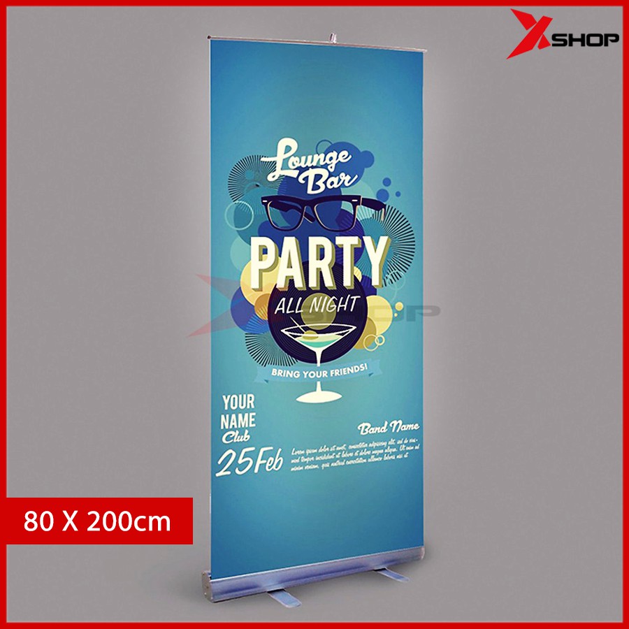 Khung Standee cuốn nhôm loại tốt 80x200cm hàng nhập khẩu