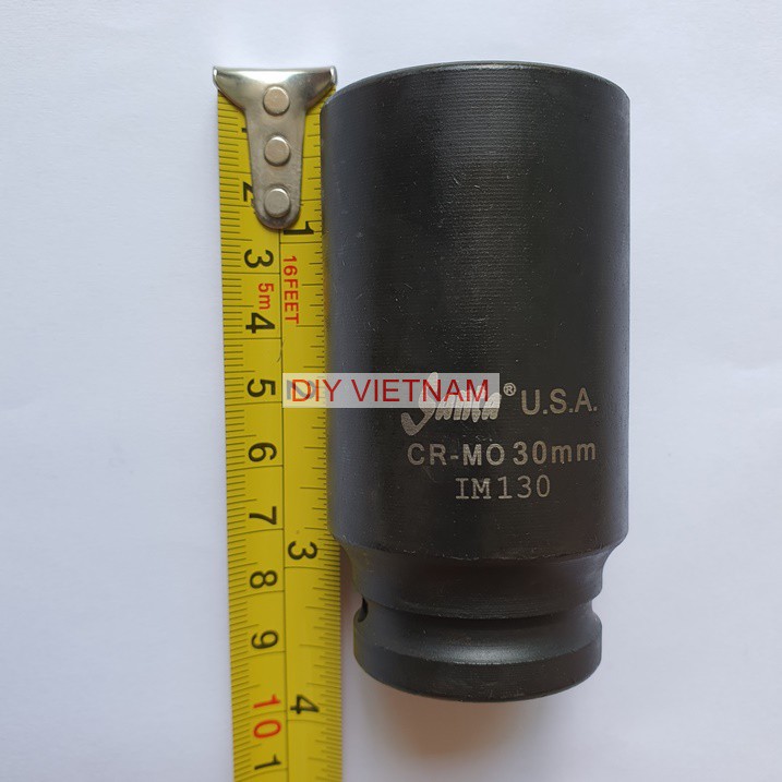 Khẩu vặn ốc đen dài 1/2 inch Hãng Santa Mỹ thép CR-Mo (Tuýp 1/2 dài của Mỹ) (Bán Lẻ)