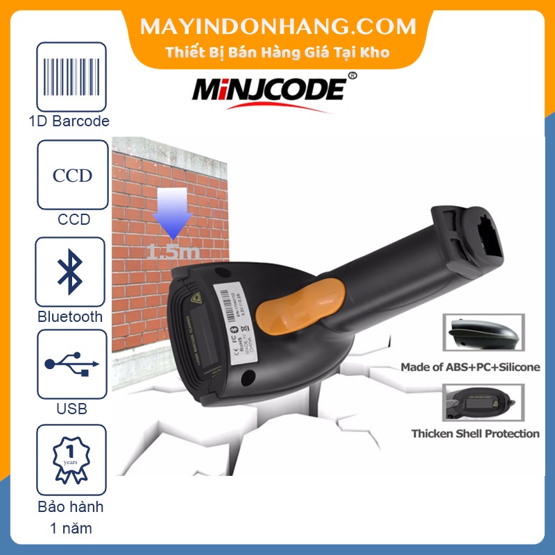 Máy quét mã vạch không dây cầm tay Minjcode MJ2810 - Chuyên logistics