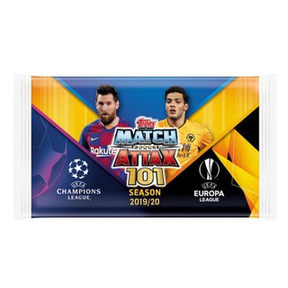 Pack 15 thẻ cầu thủ bóng đá Topps Match Attax 101 2019/20 - nguyên seal chính hãng
