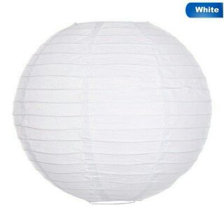 Đèn lồng giấy màu trắng 20cm