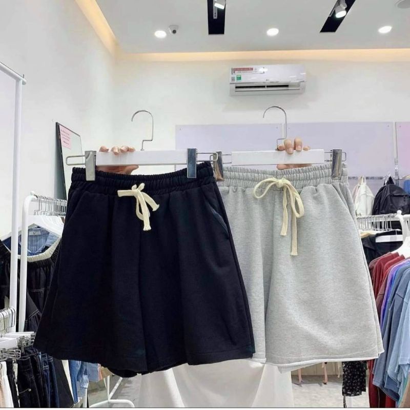 Quần Thun Short In Mặc Cười Nam Nữ Cặp Đôi 💖HOT RẺ ĐẸP💖 Quần Unisex Trơn Kiểu Đùi Lửng ulzzang - Couple Siêu Xinh