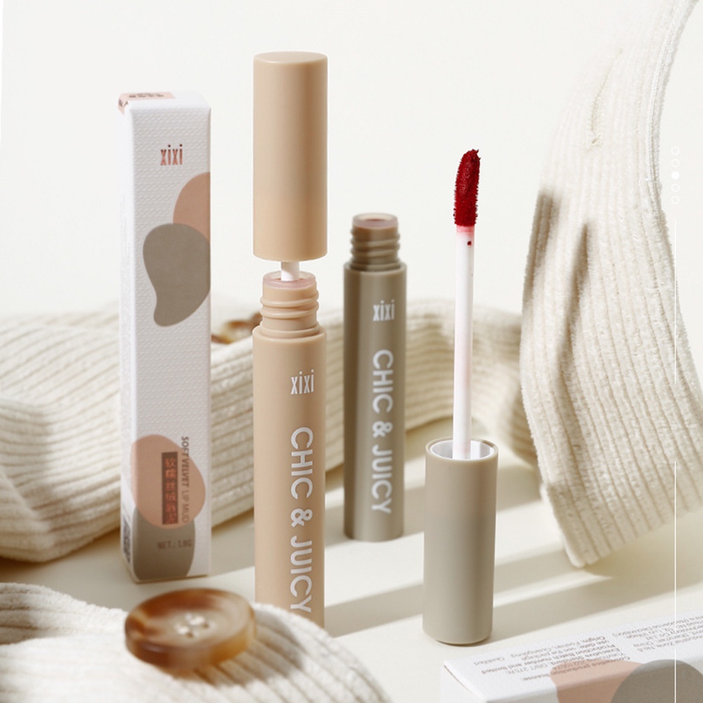 XIXI Son Môi Nhung Lì Hiệu Qibest Cho Màu Lì Lâu Trôi Kháng Nước Với 10 Kiểu Màu Tùy Chọn