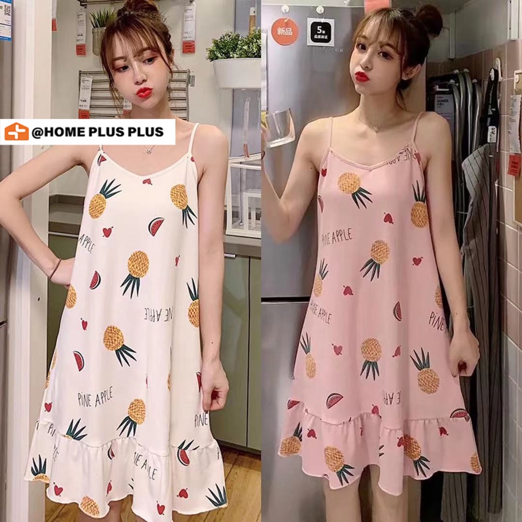 Đầm Ngủ SáT NáCh, In HìNh Quả DứA DàNh Cho Nữ
