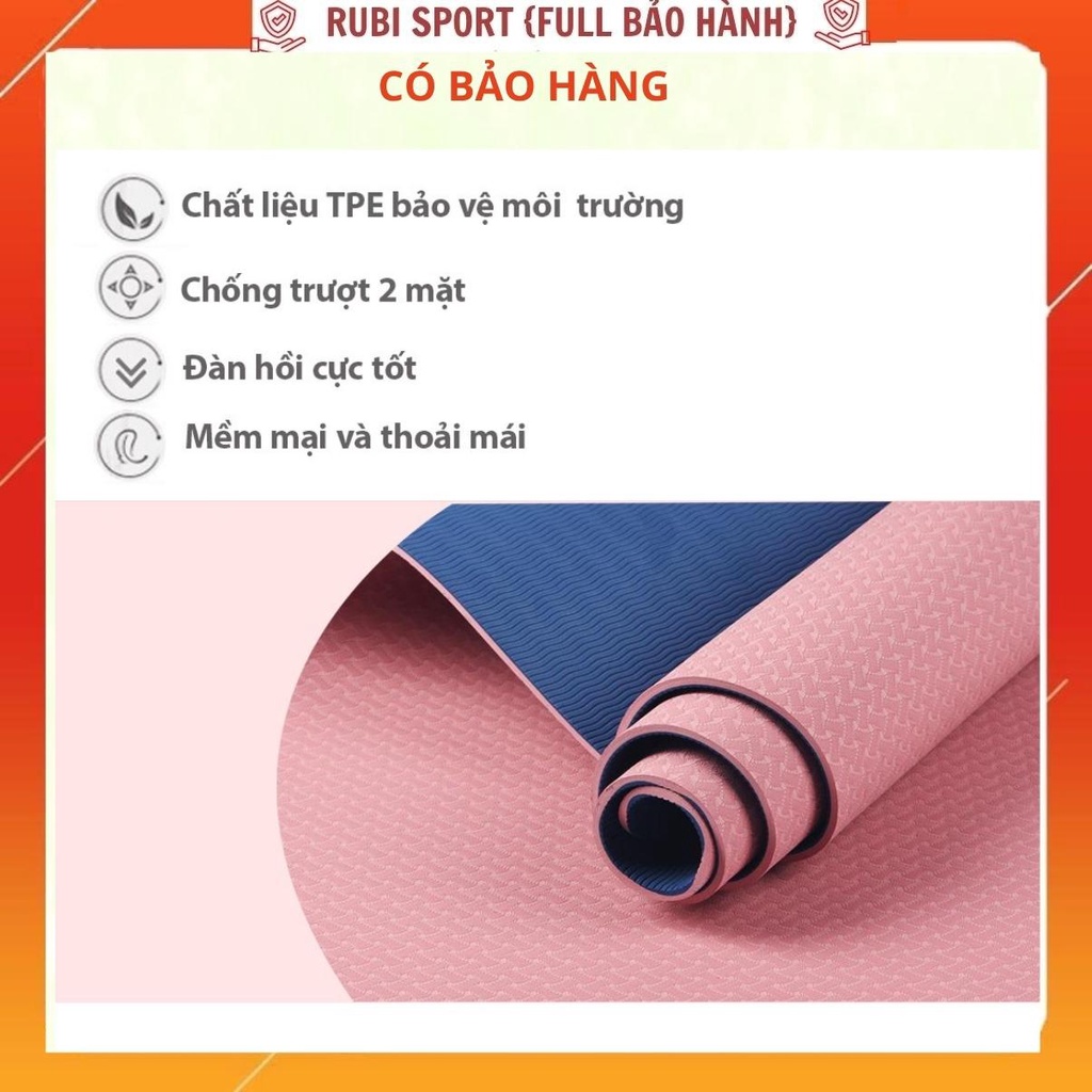 Thảm Tập Yoga, thảm Tập Gym Định Tuyến TPE, tặng kèm túi Thảm Yoga Chống Trượt