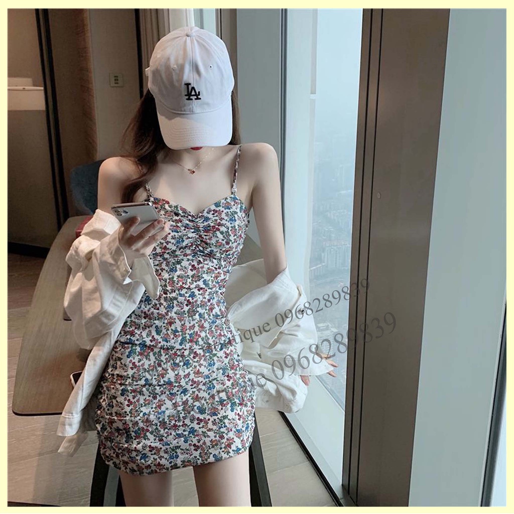 Váy Body 2 Dây Hoa Nhí, Đầm Body Hở Lưng, Váy Ôm Body 2 Dây | BigBuy360 - bigbuy360.vn