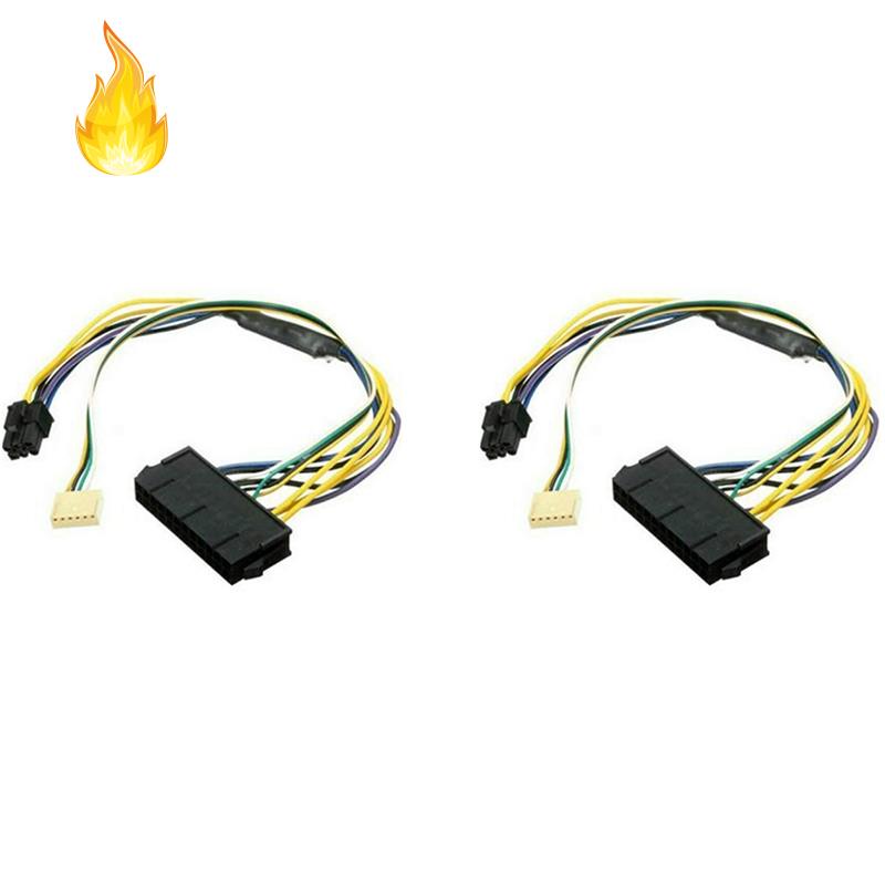 12 Inch ATX Main 24-Pin to 6-Pin PSU Power Adapter Cable 18AWG Replacement for HP Z240/for HP EliteDesk 80