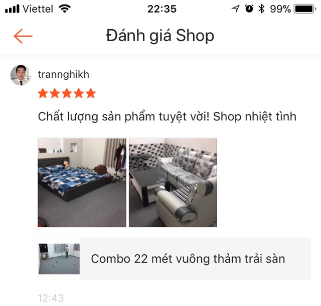 Combo 12m2 thảm trải sàn văn phòng cửa hàng