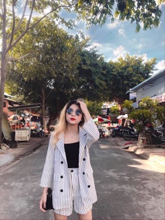 SET VEST CARO QUẦN SHORT - SET CÔNG SỞ