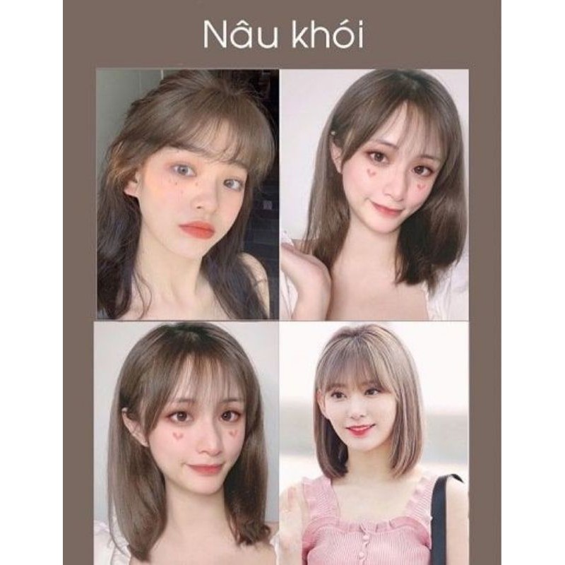 Thuốc nhuộm tóc màu nâu khói, nâu sữa thảo dược không hôi - Hair Care Q4