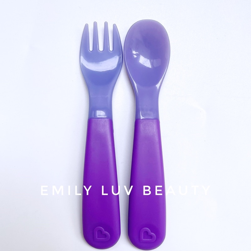 Bộ thìa / muỗng nĩa báo nóng Munchkin cho bé 12 tháng+