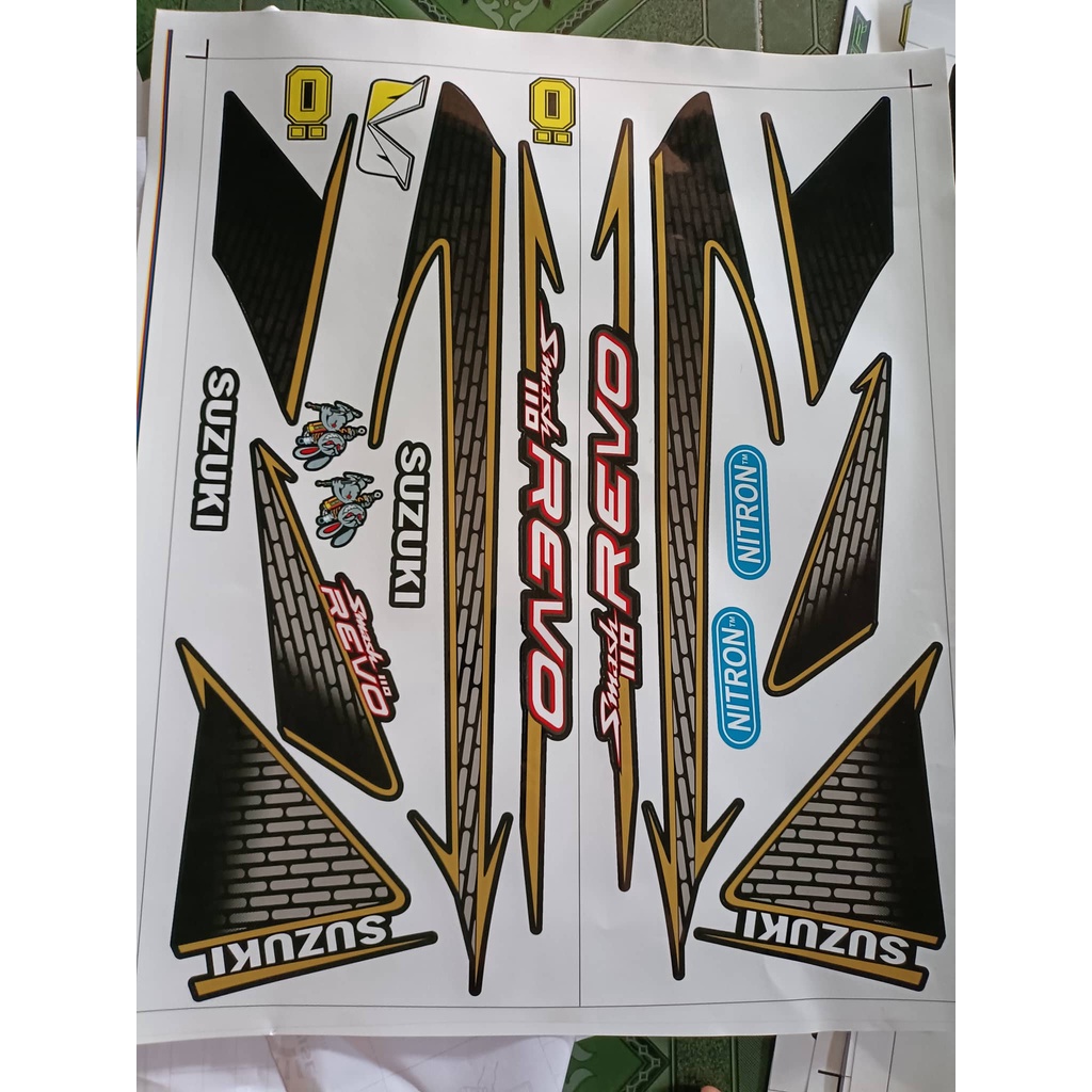 Tem rời revo smash 110 gách vàng đen