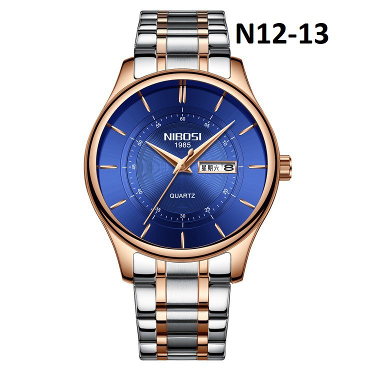 ĐỒNG HỒ NAM NIBOSI NB12 (1985) -  DÂY THÉP CHÍNH HÃNG KHÔNG GỈ-SANG TRỌNG ĐẲNG CẤP+ QUÀ TẶNG HẤP DẪN