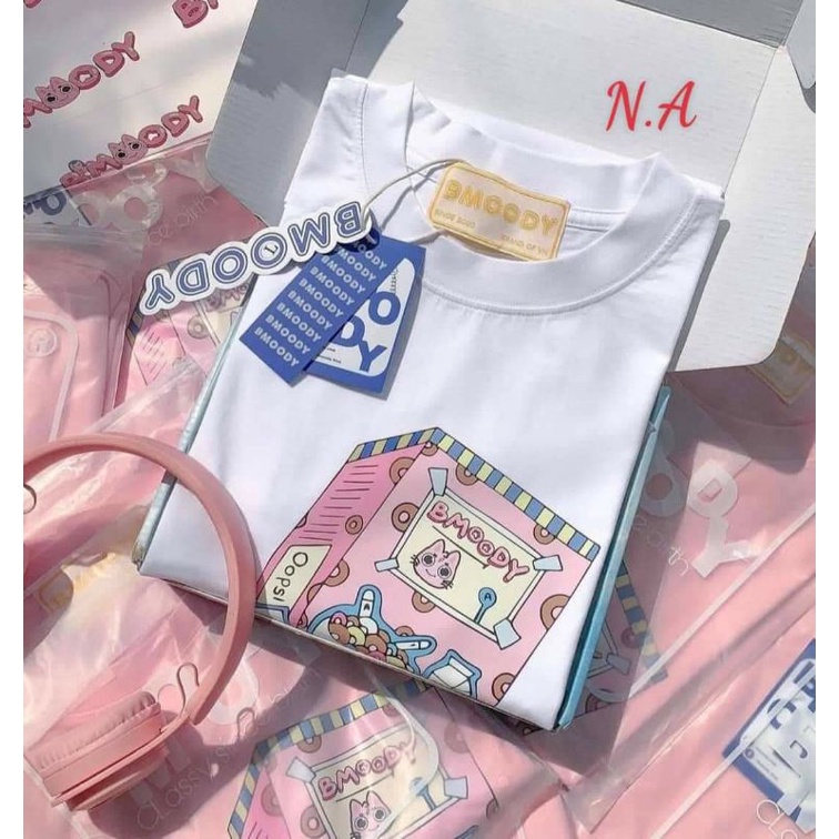 Áo phông tay lỡ nam nữ unisex form rộng BMOODY ullzang vải cotton mịn giá rẻ mặc đơn đôi nhóm