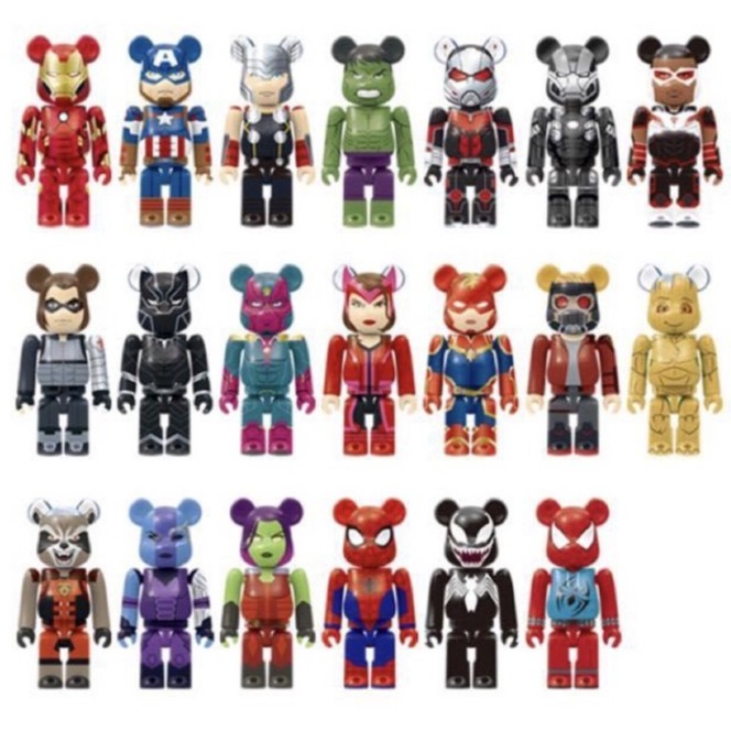 BEARBRICK MÓC KHÓA 100% MARVEL 2021 BẢN MỚI NHẤT - ĐỒ CHƠI SƯU TẦM NHẬT BẢN GIÁ TỐT - HÀNG CHÍNH HÃNG 100%