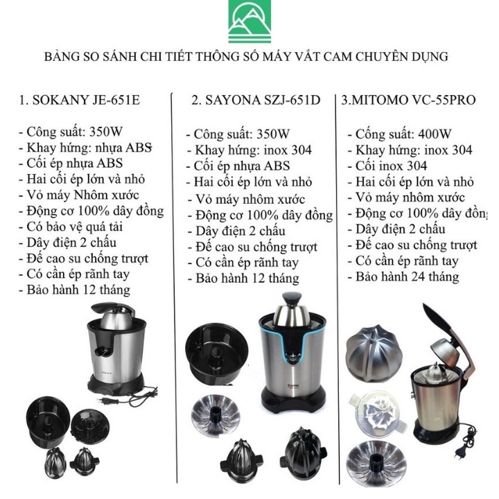 Máy vắt cam, ép cam chuyên dụng Mitomo VC-55Pro chính hãng bảo hành 3 năm