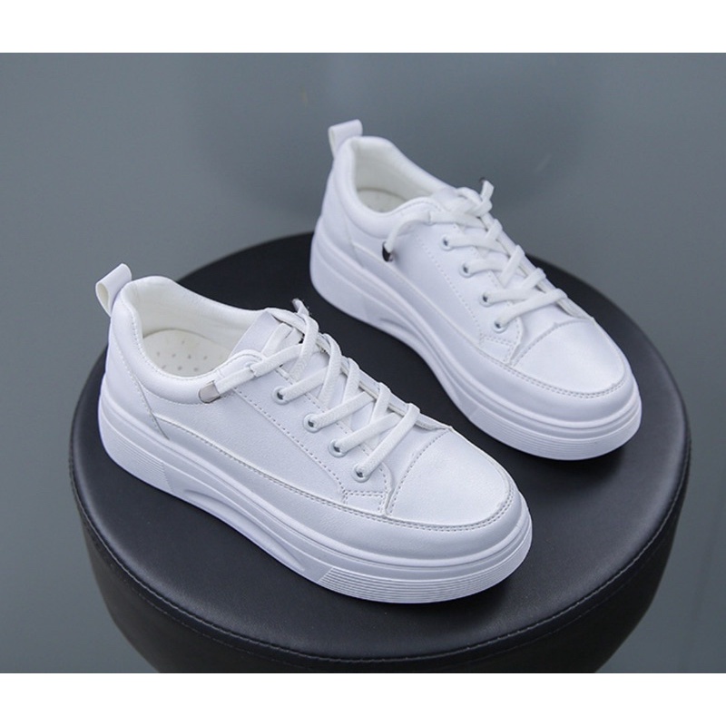 Giày Thể Thao Nữ Màu Trắng Cao 4cm SF8194