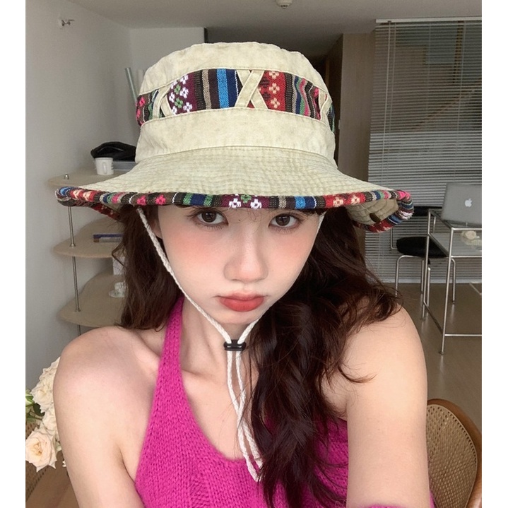 Mũ Cao Bồi denim Che Nắng Ngoài Trời Phong Cách vintage