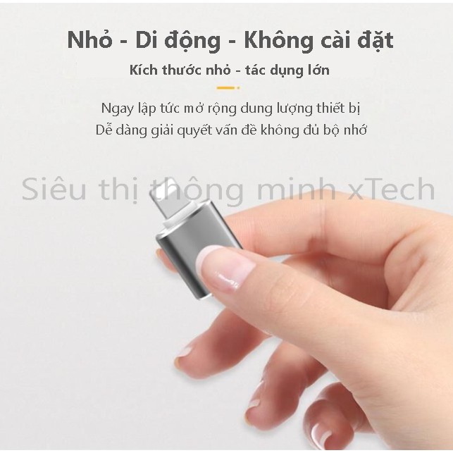 Đầu chuyển đổi Lightning sang USB 3.0 - OTG - Hợp kim cao cấp