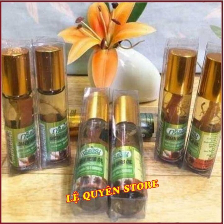 [ CHÍNH HÃNG ] 💋Combo 12 Chai Dầu💋 Gió Nhân Sâm Green Herb Oil Thái Lan 8ml