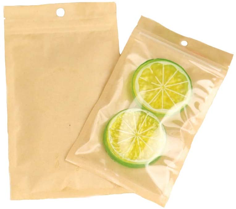 100 Pcs Có Thể Tái Sử Dụng Ziplock Nhựa Kraft Đóng Gói Túi Đựng Thực Phẩm Phụ Kiện Đồ Ăn Nhẹ Gói Túi Nhiệt Seal Tear Notches Bán Buôn Túi Cấp Thực Phẩm Reuable Ziplock Kraft Packing Pouch Storage Food Accessory Snack Package Bags Heat Seal Tear Notches