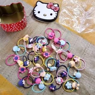 Hộp 40 dây chun buộc tóc cho bé gái