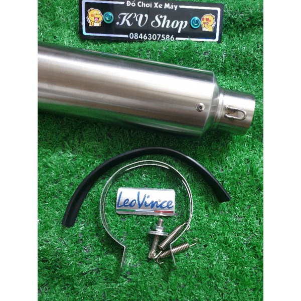 pô leovince bạc kèm tiêu ngoài cnc, họng 51mm