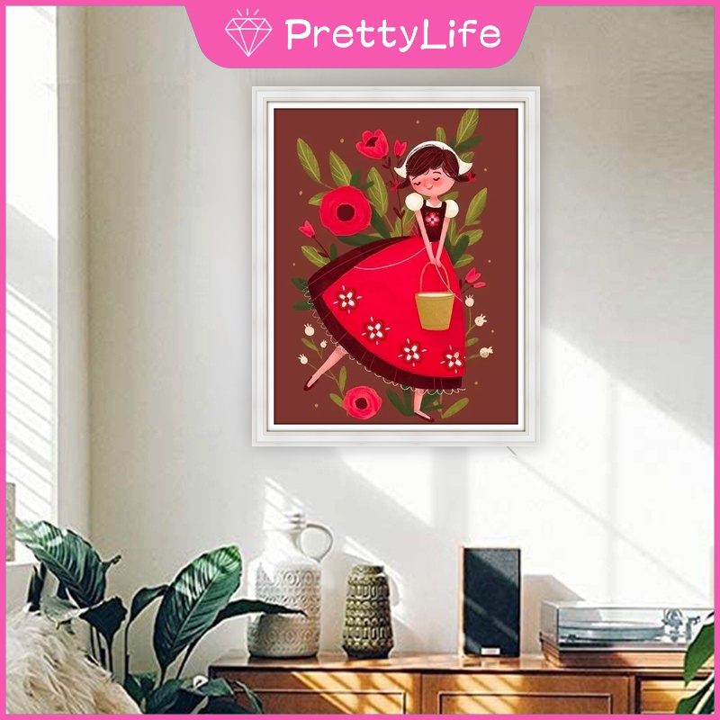 Bộ Tranh Đính Đá 5D Tự Làm Hình Hoa Và Động Vật 40x50cm Trang Trí Nhà Cửa