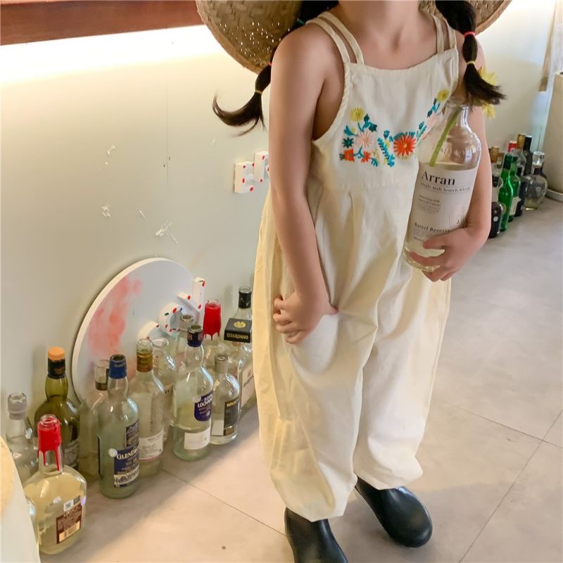 BỘ JUMPSUIT DÀI HAI DÂY CÓ DÂY KÉO CHO BÉ GÁI