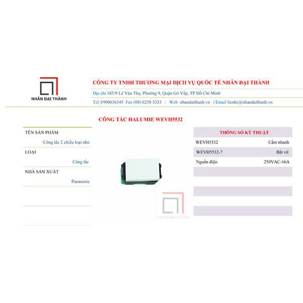 Công tắc Panasonic WEVH5531/WEVH5532
