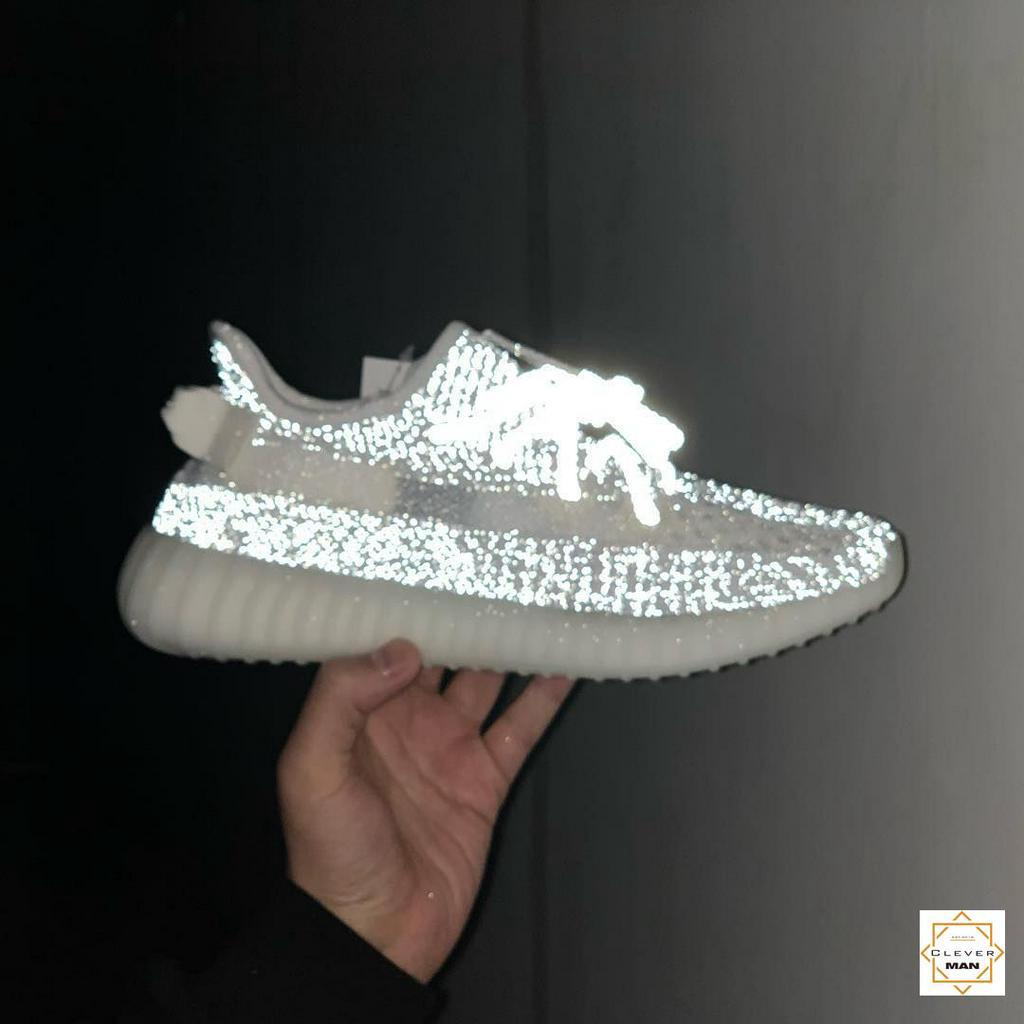 Giày Thể Thao Sneakers  YZ 350 V2 STATIC Trắng Xám Full Phản Quang Cực đẹp Cho Cả Nam Và Nữ