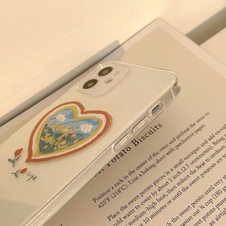 Case điện thoại trong suốt trái tim keep smile